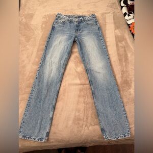 H&M Women's Straight Leg Jeans in Light Blue